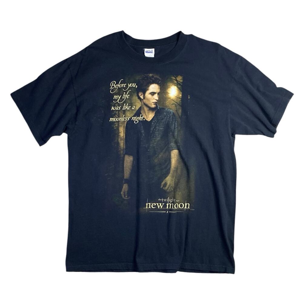 Y2K Twilight New Moon Edward Movie Promo T-shirt - XL